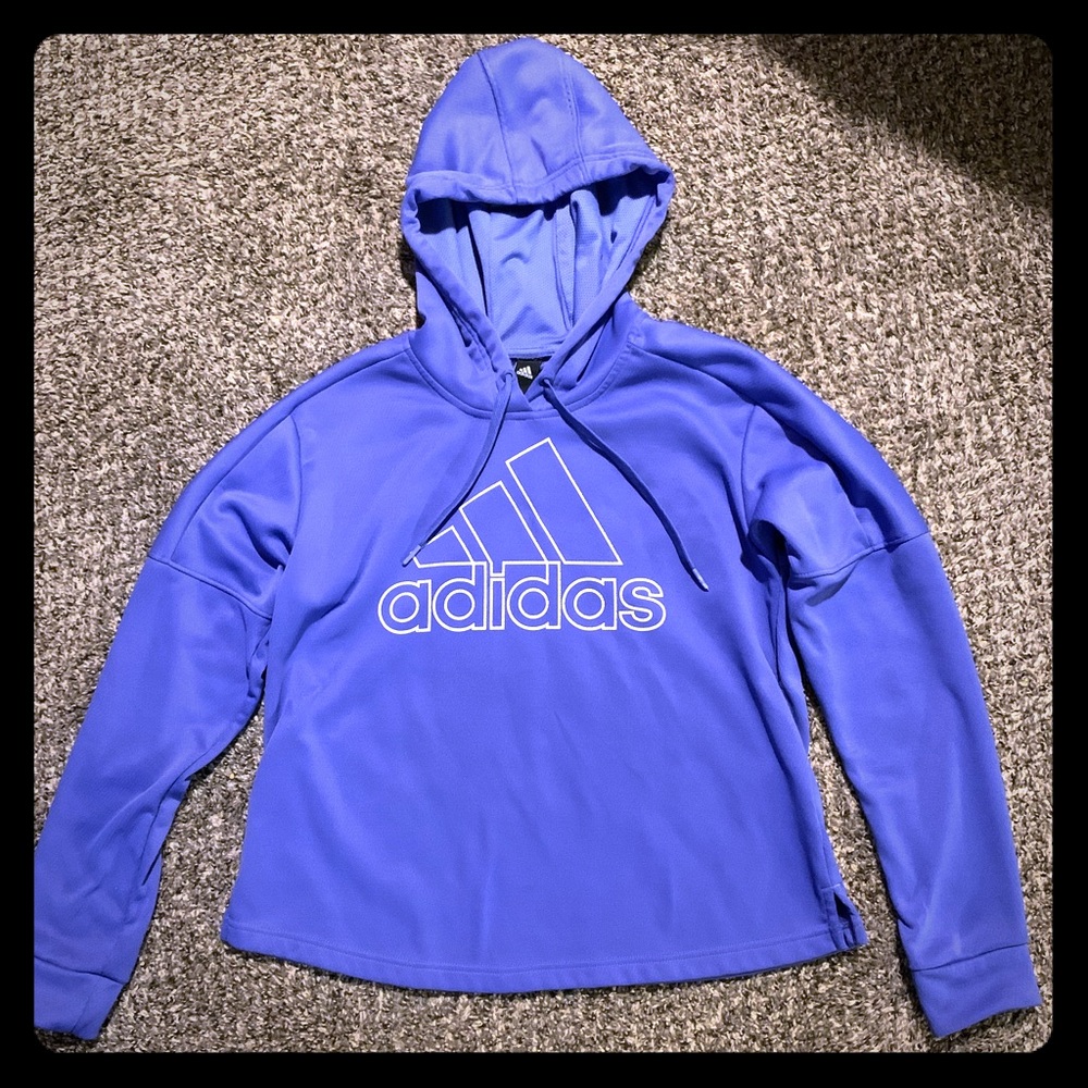 Adidas cropped pullover hoodie